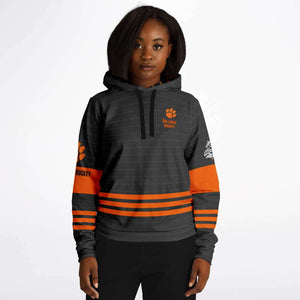 Hoodie (Brushed Fleece) - Brighton Hockey, grey/orange