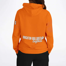 Load image into Gallery viewer, Hoodie (Brushed Fleece) - Brighton Softball (OR/BLK stripe)