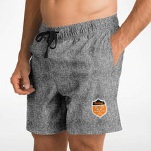 Load image into Gallery viewer, Shorts (Mens) w/pockets - Vintage Grey Tweed Lacrosse Shield