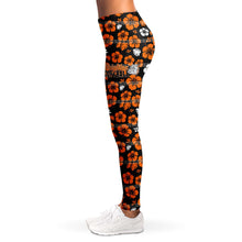 Load image into Gallery viewer, Leggings - Bulldogs Softball Floral (Blk/Or)