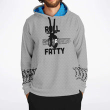 Load image into Gallery viewer, Hoodie (Brushed Fleece) - Roll a Fatty (Fat Bike Hoody), New Grey Twill
