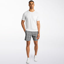 Load image into Gallery viewer, Shorts (Mens) w/pockets - Vintage Grey Tweed Lacrosse Shield