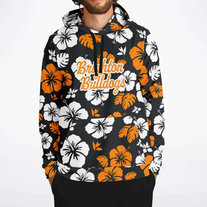 Hoodie (Brushed Fleece) - Brighton Bulldogs, OR/Blk/Wh Floral