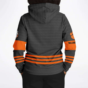 Hoodie (Brushed Fleece) - Brighton Hockey, grey/orange