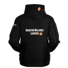 Load image into Gallery viewer, Hoodie (Brushed Fleece) - Brighton Lacrosse Shield, All Black