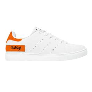Low-Top Leather Sneakers - White, Bulldogs LeSimple 1
