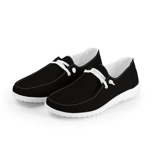 The Hey**** Canvas Loafers Slip On - Ladies and Men, PawPrint Black