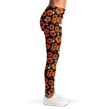 Load image into Gallery viewer, Leggings - Bulldogs Softball Floral (Blk/Or)