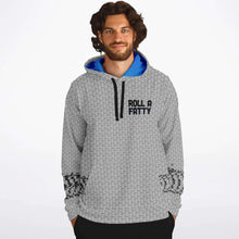 Load image into Gallery viewer, Hoodie (Brushed Fleece) - Roll a Fatty (Fat Bike Hoody), New Grey Twill 2