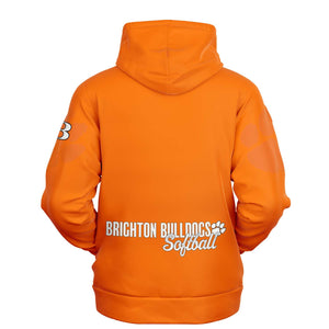 Hoodie (Brushed Fleece) - Brighton Softball (OR/BLK stripe)