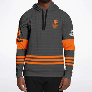 Hoodie (Brushed Fleece) - Brighton Hockey, grey/orange