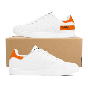 Low-Top Leather Sneakers - White, Bulldogs LeSimple 1