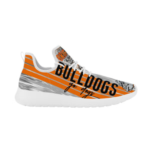 Bulldog Jimmy Shoe - Lightweight Mesh Knit Sneaker - White Sole